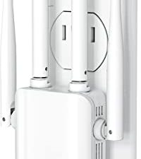 2023 WiFi Extender Wireless Signal Booster طويل المدى حتى 9970 قدمًا مربعًا و 48+ جهازًا ، مكبر إشارة مكرر مع منفذ إيثرنت ، معزز الإنترنت للمنزل ، إعداد بنقرة واحدة ، نقطة وصول