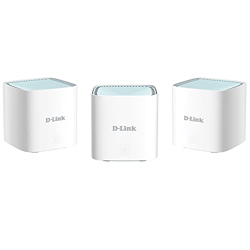 نظام راوتر D-Link Eagle Pro AI Mesh WiFi 6 (3 عبوات) - حزمة متعددة لشبكة الإنترنت اللاسلكية الذكية ، متوافق مع Alexa و Google ، AX1500 (M15 / 3) نظام راوتر D-Link Eagle Pro AI Mesh WiFi 6 (3 عبوات) - حزمة متعددة لشبكة الإنترنت اللاسلكية الذكية ، متوافق مع Alexa و Google ، AX1500 (M15 / 3)
