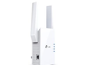 موسع TP-Link AX1800 WiFi 6 (RE605X) - معزز للإنترنت ، يغطي ما يصل إلى 1500 قدم مربع و 30 جهازًا ، مكرر ثنائي النطاق بسرعة تصل إلى 1.8 جيجابت في الثانية ، وضع AP ، منفذ جيجابت