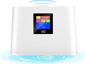 راوتر 4G LTE مع فتحة لبطاقة SIM وشاشة LCD RJ45 ، لـ T-Mobile و AT&T ، هوائيات مدمجة ، سرعة WiFi تصل إلى 150 ميجابت في الثانية ، توصيل ما يصل إلى 10 أجهزة