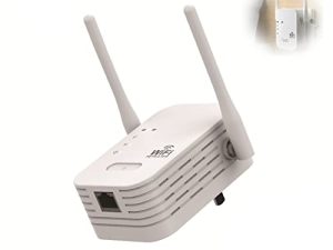 JICINME 2023 New WiFi Extender Signal Booster ، مكرر الإنترنت اللاسلكي ، مضخم إشارة WiFi مكبر للصوت طويل المدى مع منفذ Ethernet ، نقطة الوصول ، متوافق مع جميع الأجهزة (B ، AU)