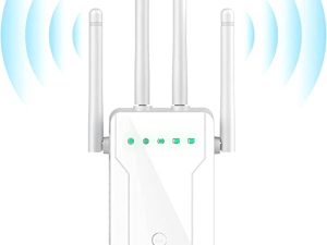 معزز إشارة موسع WiFi للمنزل ، يغطي ما يصل إلى 8000 قدم مربع و 35 جهازًا مع منفذي إيثرنت ، ويدعم نقطة الوصول