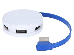 مقسم USB ، كابل مهايئ USB 2.0 بتصميم دائري محمول 1 في 3 محور USB C لنقل الملفات ، إضافة منافذ ، جهاز حماية الدائرة الكهربائية القصيرة والحمل الزائد المدمج