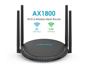 راوتر WAVLINK WiFi 6 ، AX1800 ثنائي النطاق 2.4 جيجاهرتز / 5 جيجاهرتز شبكة الإنترنت اللاسلكية حتى 1500 قدم مربع تغطية و 64 + جهاز اتصال ، MU-MIMO | توربو | تاتش لينك | المراقبة الأبوية وجودة الخدمة