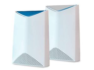 NETGEAR Orbi Pro Tri-Band Mesh WiFi System (SRK60) - يغطي استبدال الراوتر والموسع مساحة تصل إلى 5000 قدم مربع ، 2 عبوة ، راوتر سرعة 3 جيجابت في الثانية و 1 قمر صناعي