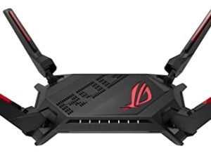 راوتر الألعاب ASUS ROG Rapture WiFi 6 AX (GT-AX6000) - ثنائي النطاق 2.5G WAN / LAN Ports ، وحدة المعالجة المركزية رباعية النواة 2.0 جيجا هرتز ، تسريع الألعاب ثلاثي المستوى ، متوافق مع AiMesh ، أمان الإنترنت مدى الحياة ، الحماية الفورية