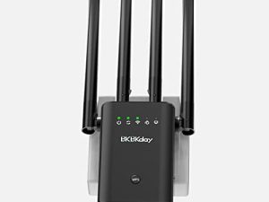 BKBKDAY WiFi Extender WiFi Booster and Signal Amplifier ، 2.4Ghz Internet Booster ، WiFi Repeater ، تغطية تصل إلى 8000 قدم مربع ، مكرر الإنترنت اللاسلكي ، منفذ Ethernet ، 5 أوضاع ، 35 جهازًا