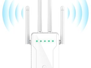 معزز إشارة موسع WiFi للمنزل ، يغطي ما يصل إلى 8000 قدم مربع و 35 جهازًا مع منفذي إيثرنت ، ويدعم نقطة الوصول