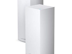 نظام Linksys MX10600 Velop AX Whole Home WiFi 6: موجه لاسلكي وموسع ، 5.3 جيجابت في الثانية ، نطاق 6000 قدم مربع ، 100 جهاز (عبوتان)