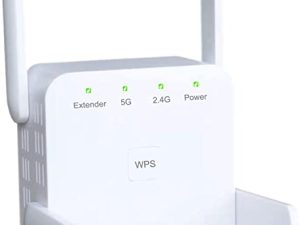 WiFi Extender WiFi Booster داخلي / خارجي مكرر إشارة الداعم 1200Mbps WiFi Amplifier طويل المدى عالي السرعة 5G / 2.4G WiFi Internet Connection (أبيض)
