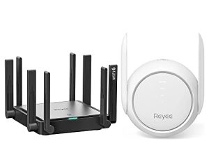 Reyee WiFi 6 Router AX3200 راوتر شبكة Wi-Fi ذكي ومُقوِّم إشارة واي فاي Reyee REX 12 للمنزل ، تغطية تصل إلى 1500 قدم مربع. و 96 جهازًا و
