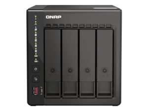 QNAP TS-453E-8G-US 4 Bay سطح مكتب NAS عالي الأداء مع معالج Intel Celeron رباعي النواة وذاكرة وصول عشوائي DDR4 سعة 8 جيجابايت و 2.5 جيجابت إيثرنت (2.5 ج / 1 ج / 100 م) اتصال شبكة (بدون أقراص)