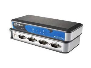 MOXA UPort 2410 4-Port RS-232 Serial to USB Converter ، قم بتوصيل 4 أجهزة RS-232 بجهاز الكمبيوتر المحمول أو محطة العمل من خلال منفذ USB.