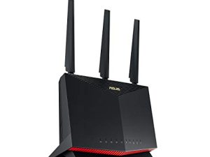 راوتر ASUS AX5700 WiFi 6 للألعاب (RT-AX86S) - موجه إنترنت لاسلكي جيجابت ثنائي النطاق ، حتى 2500 قدم مربع ، أمان إنترنت مجاني مدى الحياة ، دعم شبكة WiFi ، منفذ ألعاب ، True 2 Gbps