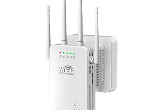 موسع WiFi ، معزز إشارة WiFi حتى 4000 قدمًا مربعًا و 26 جهازًا ، موسع نطاق WiFi ، مكرر إنترنت لاسلكي ، مضخم صوت طويل المدى مع منفذ إيثرنت ، إعداد بضغطة واحدة ، نقطة وصول ، متوافق مع Alexa