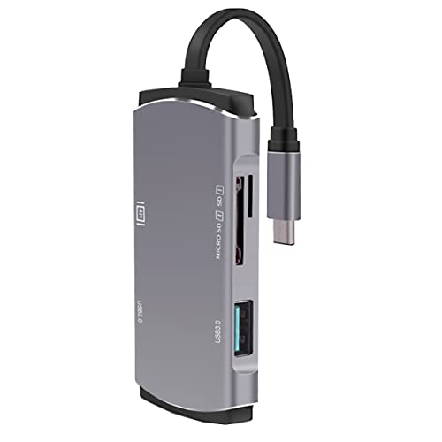 KOMBIUDA 1 قطعة محول Hub محول الأجهزة محركات نقل نوع c USB رمادي فلاش توسيع نوع الفيديو - قارئ الكمبيوتر المحمول للبيانات Sd بطاقة متعددة الوظائف كمبيوتر محمول USB- الفاصل KOMBIUDA 1 قطعة محول Hub محول الأجهزة محركات نقل نوع c USB رمادي فلاش توسيع نوع الفيديو - قارئ الكمبيوتر المحمول للبيانات Sd بطاقة متعددة الوظائف كمبيوتر محمول USB- الفاصل