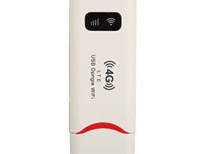 Zyyini Portable WiFi ، 4G LTE USB راوتر واي فاي محمول ، نقطة اتصال شبكة للهاتف المحمول ، ما يصل إلى 10 أجهزة ، التوصيل والتشغيل ، لمكتب السفر المنزلي ، أبيض