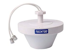 TECHTOO Hi-Gain 3G 4G LTE داخلي 6dBi متعدد الاتجاهات واسع النطاق MIMO هوائي 698-2690MHz طقم تركيب هوائي السقف لمضخم إشارة الهاتف المحمول / MiFi Jetpack / جهاز نقطة اتصال متنقلة