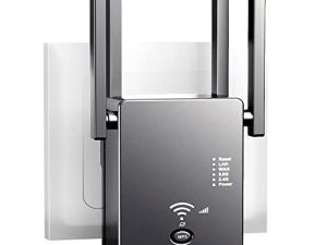 معزز إشارة موسع WiFi مطور 2023 للمنزل - تغطية تصل إلى 9999 قدمًا مربعة - مكرر إنترنت لاسلكي طويل المدى ومضخم إشارة مع منفذ إيثرنت - إعداد بضغطة واحدة ، 5 أوضاع ، أكثر من 50 جهازًا