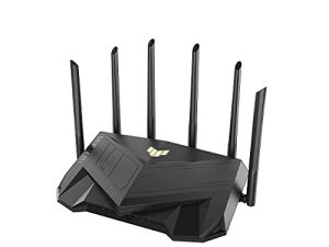 راوتر ASUS TUF Gaming WiFi 6 (TUF-AX5400) - منفذ ألعاب مخصص ، وضع ألعاب الهاتف المحمول ، تجميع WAN ، متين ومستقر ، RGB Light ، VPN Fusion ، متوافق مع AiMesh ، أمان إنترنت خالٍ من الاشتراك
