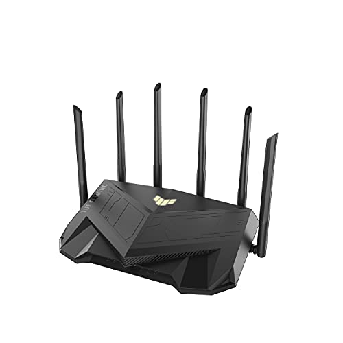 راوتر ASUS TUF Gaming WiFi 6 (TUF-AX5400) - منفذ ألعاب مخصص ، وضع ألعاب الهاتف المحمول ، تجميع WAN ، متين ومستقر ، RGB Light ، VPN Fusion ، متوافق مع AiMesh ، أمان إنترنت خالٍ من الاشتراك راوتر ASUS TUF Gaming WiFi 6 (TUF-AX5400) - منفذ ألعاب مخصص ، وضع ألعاب الهاتف المحمول ، تجميع WAN ، متين ومستقر ، RGB Light ، VPN Fusion ، متوافق مع AiMesh ، أمان إنترنت خالٍ من الاشتراك