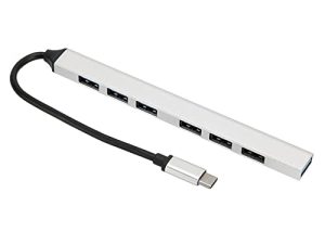 موزع septpenta USB C 3.0 ، سرعة نقل 5.0 جيجابت / ثانية ، يمكن تشغيل أجهزة USB متعددة في وقت واحد ، محور USB C من سبائك الألومنيوم 7 منافذ للكمبيوتر الشخصي ، نقل البيانات والطاقة