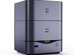 جهاز التخزين السحابي الشخصي OUVISLITE 4 Bay NAS مع معالج Intel N4500 4GB DDR4 256GB SSD ، دعم ما يصل إلى 4 تيرابايت SSD × 4 ، iOS / Android لملفات البيانات والوسائط (بدون أقراص)