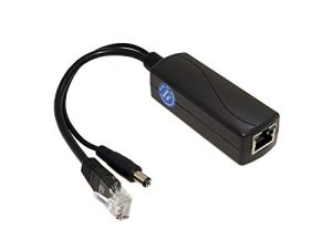 محول جيجابت بو إيثرنت 12 فولت 2 أمبير مع IEEE 802.3af / عند التوافق القياسي 10،100،1000Mbps محول مقسم الطاقة عبر إيثرنت لكاميرا المراقبة CCTV مراقبة 5.5x2.1 مم DC التوصيل كابل (PS5712TG)