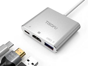 محول USB C HUB Hdmi - 3 في 1 USBC إلى HDMI مع منافذ بيانات 4K HDMI 100W USB-C PD USB 3.0 متوافق مع MacBook Air / Pro XPS والمزيد من أجهزة Type C