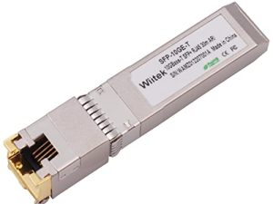 وحدات Wiitek SFP + إلى RJ45 النحاسية ، جهاز إرسال واستقبال 10GBase-T متوافق مع Arista SFP-10GE-T (Cat 6a / 7 أو أفضل ، 30 مترًا)