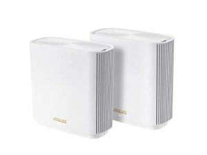 ASUS ZenWiFi AX6600 Tri-Band Mesh WiFi 6 System (XT8 2PK) - تغطية منزلية كاملة تصل إلى 5500 قدم مربع + 6 غرف ، AiMesh ، أمان إنترنت مدى الحياة ، إعداد سهل ، 3 SSID ، تحكم أبوي ، أبيض
