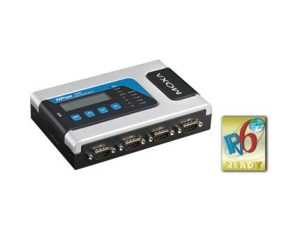MOXA NPort 6450-T 4 منافذ RS-232/422/485 خادم جهاز طرفي آمن ، 10 / 100M Ethernet ، 12-48 VDC ، بدون محول ، RS-232/422/485 إلى Ethernet.