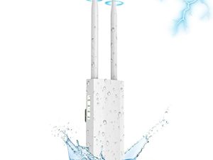 اثنان من منافذ جيجابت في الهواء الطلق WiFi Extender Wireless Access Point 48V PoE Adapter IP66 مانعة لتسرب الماء AC1200 ثنائي النطاق 2.4G 5Ghz WiFi Access Point 4Modes ، يغطي ما يصل إلى 600 قدم و 120 + جهاز ، مكرر خارجي