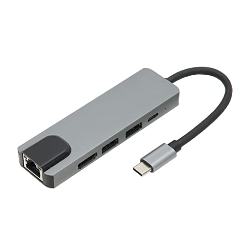 موزع USB C ، محطة إرساء متعددة المنافذ 5 في 1 ، محول متعدد المنافذ 5 جيجابت في الثانية USB C مع منفذ RJ45 4K HDMI USB ، تبديد حرارة سريع ، متوافق مع أجهزة الكمبيوتر المحمول وأجهزة الكمبيوتر مع واجهة من النوع c موزع USB C ، محطة إرساء متعددة المنافذ 5 في 1 ، محول متعدد المنافذ 5 جيجابت في الثانية USB C مع منفذ RJ45 4K HDMI USB ، تبديد حرارة سريع ، متوافق مع أجهزة الكمبيوتر المحمول وأجهزة الكمبيوتر مع واجهة من النوع c
