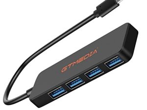Type C Hub USB C to USB Hub 4 منافذ 5 جيجابت في الثانية و 4 USB 3.0 بيانات إلى USB من النوع C محول توسيع منفذ USB لأجهزة MacBook Pro و Google Chromebook Pixelbook و XPS و Dell و Samsung S9 / S8 والمزيد من أجهزة USB من النوع C