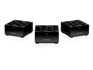 NETGEAR Nighthawk Advanced Whole Home Mesh WiFi 6 System (MK63S) مع أمان درع مجاني - موجه AX1800 مع موسعين للأقمار الصناعية ، وتغطية تصل إلى 4500 قدم مربع و 25+ جهازًا (متجدد)