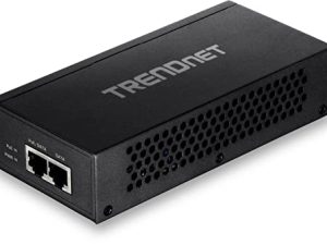 TRENDnet Gigabit Ultra PoE + Injector ، مزود PoE (15.4W) ، PoE + (30W) أو Ultra PoE (60W) ، جهاز شبكة A PoE يصل إلى 100 متر (328 قدمًا) ، يدعم IEEE 802.3af ، 802.at ، Ultra PoE ، Plug & تشغيل ، أسود ، TPE-117GI
