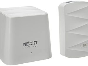 NEXXT Whole Home Mesh WI-FI Router Booster ، تغطية نظام Wi-Fi المنزلي حتى 3000+ Sq-Ft سلس عالي الأداء عبر الإنترنت اللاسلكي معزز WiFi ، Gigabit WiFi ، العمل مع Amazon Alexa (عبوتان)