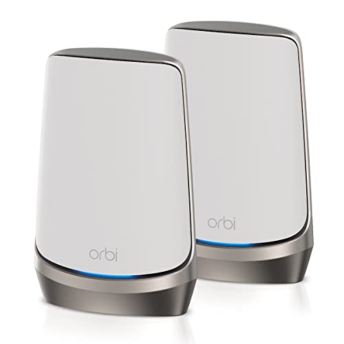 NETGEAR Orbi Quad-Band WiFi 6E Mesh System (RBKE962) ، موجه مع 1 موسع للأقمار الصناعية ، سرعة 10.8 جيجابت في الثانية ، تغطية تصل إلى 6000 قدم مربع ، 200 جهاز ، منفذ إنترنت 10 جيجا ، AXE11000802.11 Ax NETGEAR Orbi Quad-Band WiFi 6E Mesh System (RBKE962) ، موجه مع 1 موسع للأقمار الصناعية ، سرعة 10.8 جيجابت في الثانية ، تغطية تصل إلى 6000 قدم مربع ، 200 جهاز ، منفذ إنترنت 10 جيجا ، AXE11000802.11 Ax