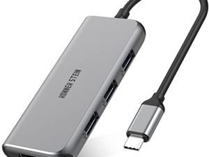 KONNEK STEIN USB C Hub ، 7 في 1 USB C إلى 4k أو 2K منفذ HDMI ، فتحة SD Micro SD 2.0 ، 3 منافذ USB A ، منفذ شحن من النوع C ، محطة إرساء MacBook Pro XPS المزيد من أجهزة Type C
