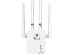 موسع واي فاي 1200Mbps ، موسع إشارة WiFi للأغطية المنزلية حتى 8500 قدم مربع و 45 جهازًا ، ثنائي النطاق 2.4G / 5G WiFi Amplifier Wireless Internet Repeater WiFi Range Extender