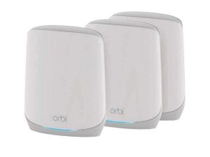 NETGEAR Orbi Whole Home WiFi 6 Mesh System (RBK763S) - راوتر مع موسعين للأقمار الصناعية - تغطية حتى 7500 قدم مربع - أكثر من 40 جهازًا - AX5400