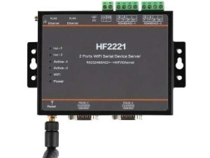 HF2221 2 منافذ WiFi Serial Device Server RS232 / RS422 / RS485 إلى Ethernet / Wi-Fi Serial Server