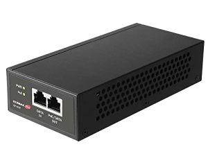 محول حاقن Edimax Pro Gigabit PoE ++ 90 واط (متوافق مع 60 واط / 30 واط / 15 واط) ، يضيف الطاقة إلى جهاز يعمل بالطاقة (PD) لما يصل إلى 100 متر (328 قدمًا) ، يدعم 802.3af 802.3at 802.3bt ، GP-103IT