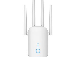 موسع WiFi موسعات WiFi معزز إشارة لتقوية WiFi المنزلية ومضخم الإشارة مكرر WiFi مع أمان الشبكة إعداد سريع WPS لمدة 10 ثوانٍ وتغطية تصل إلى 8000 قدمًا مربعًا و 35+ جهازًا