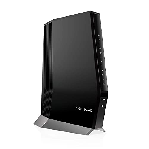 مودم كابل NETGEAR Nighthawk مع موجه WiFi 6 مدمج (CAX80) - متوافق مع جميع مزودي الكابلات الرئيسيين | خطط الكابلات تصل إلى 6 جيجابت في الثانية | AX6000 WiFi 6 سرعات | DOCSIS 3.1 (مجدد) مودم كابل NETGEAR Nighthawk مع موجه WiFi 6 مدمج (CAX80) - متوافق مع جميع مزودي الكابلات الرئيسيين | خطط الكابلات تصل إلى 6 جيجابت في الثانية | AX6000 WiFi 6 سرعات | DOCSIS 3.1 (مجدد)