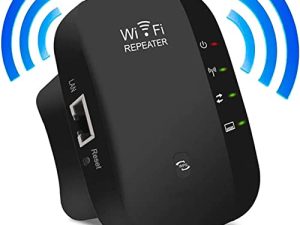موسع واي فاي ، مقوي إشارة لاسلكية يصل إلى 6000 قدم مربع و 25 جهازًا ، موسع نطاق WiFi ، مضخم طويل المدى مع منفذ إيثرنت ، نقطة وصول ، إعداد بضغطة واحدة ، متوافق مع Alexa N300 ترقية