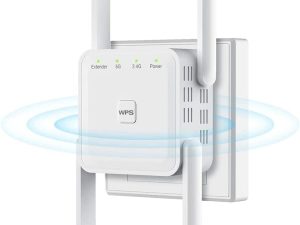 WiFi Extender WiFi Booster يغطي ما يصل إلى 5000 قدم مربع و 35 جهازًا ، موسعات WiFi معزز إشارة للمنزل ، موسع نطاق WiFi أحادي النطاق ، اتصال إنترنت WiFi سهل الإعداد