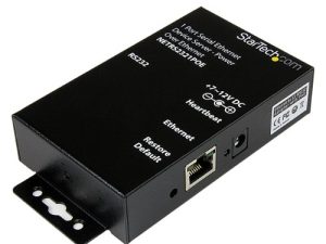 StarTech.com 1 Port RS232 Serial Ethernet Device Server - PoE Power Over Ethernet - مهايئ خادم جهاز Serial Over IP - يدعم PoE (NETRS2321POE)