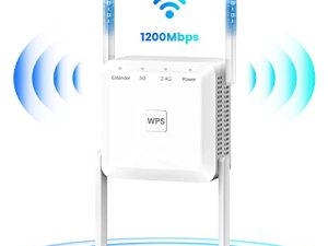 موسع واي فاي - معزز إنترنت 5G مكرر واي فاي مع منفذ إيثرنت - 1200Mbps WPS WiFi Extended Signal Booster للمنزل - يغطي 4000sq.ft 35 جهاز